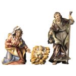 Frontansicht von der Heiligen Familie aus der Krippenfigurenserie 